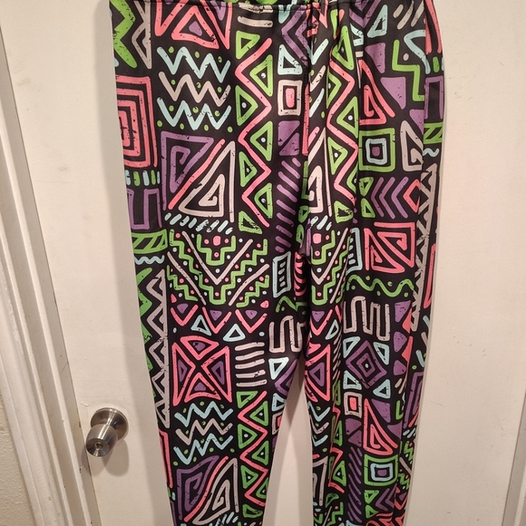 Spirit Halloween Geometric 80's Style Jogger Pants Adult Sz L Cosplay Costume - Picture 6 of 6